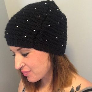 Girly black beanie